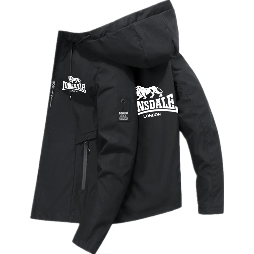 LONSDALE Windbreaker Men Tactical Jacket Waterproof Outdoor Hooded Coat Sports Military European Field Climbing Thin Outwear