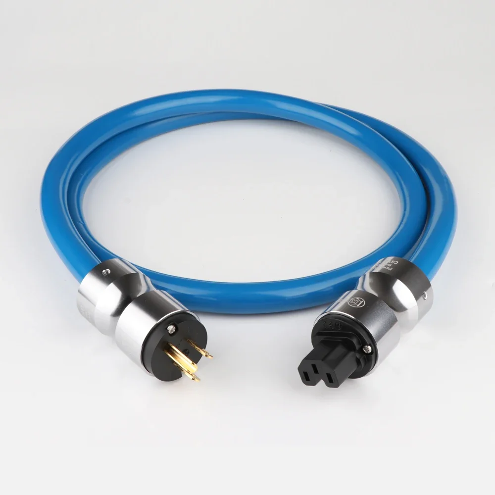 OCC Silver Plated Power cable D511 EMC Shield AC Power Cord Silver Plated US Cord Cable HIFI EU version schuko power cable