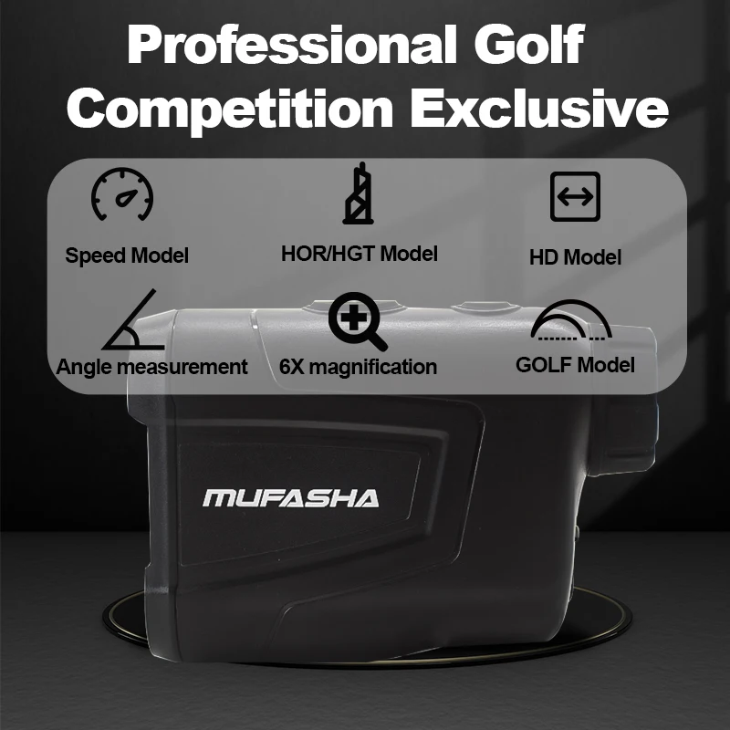 Laser Rangefinder MUFASHA Hunting&Golf Ramp Compensation Angle Height Measurement Vibrations Feedback Type-C laser rangefinder,distance meter
