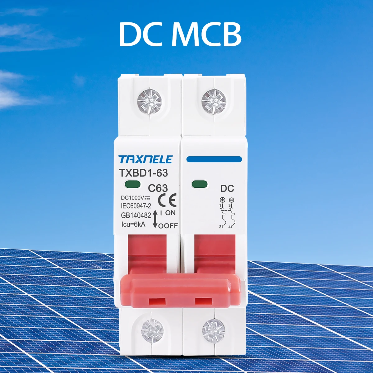 Disjoncteur miniature DC, disjoncteur étanche 1000V 2P 32A for système  connecté au réseau Commutateur à diode : : Commerce, Industrie et  Science