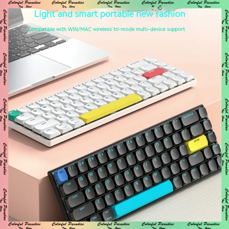 

Xinmeng C68 Mechanical Keyboard 3 Mode Low Profile Wireless Bluetooth Hot Swap RGB Office Keyboard For iPad Tablet Mac Pc Gamer