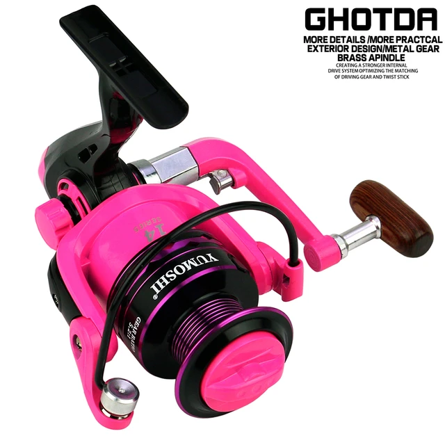 GHOTDA 2000-7000Series All Metal Spool Fly Fishing Reels Gear Ratio: 5.2:1  Fishing Summer Gear