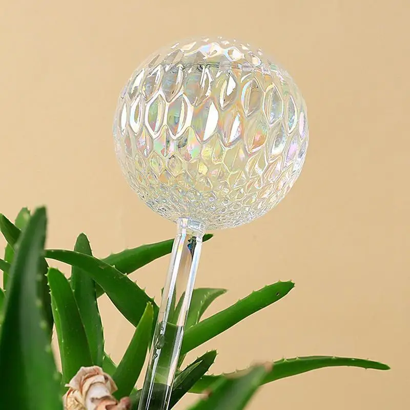 

Globes Plant Self Watering 3PCS Glass Clear Rainbow Gradient Color Self Watering Spikes Decorative Automatic Watering Device