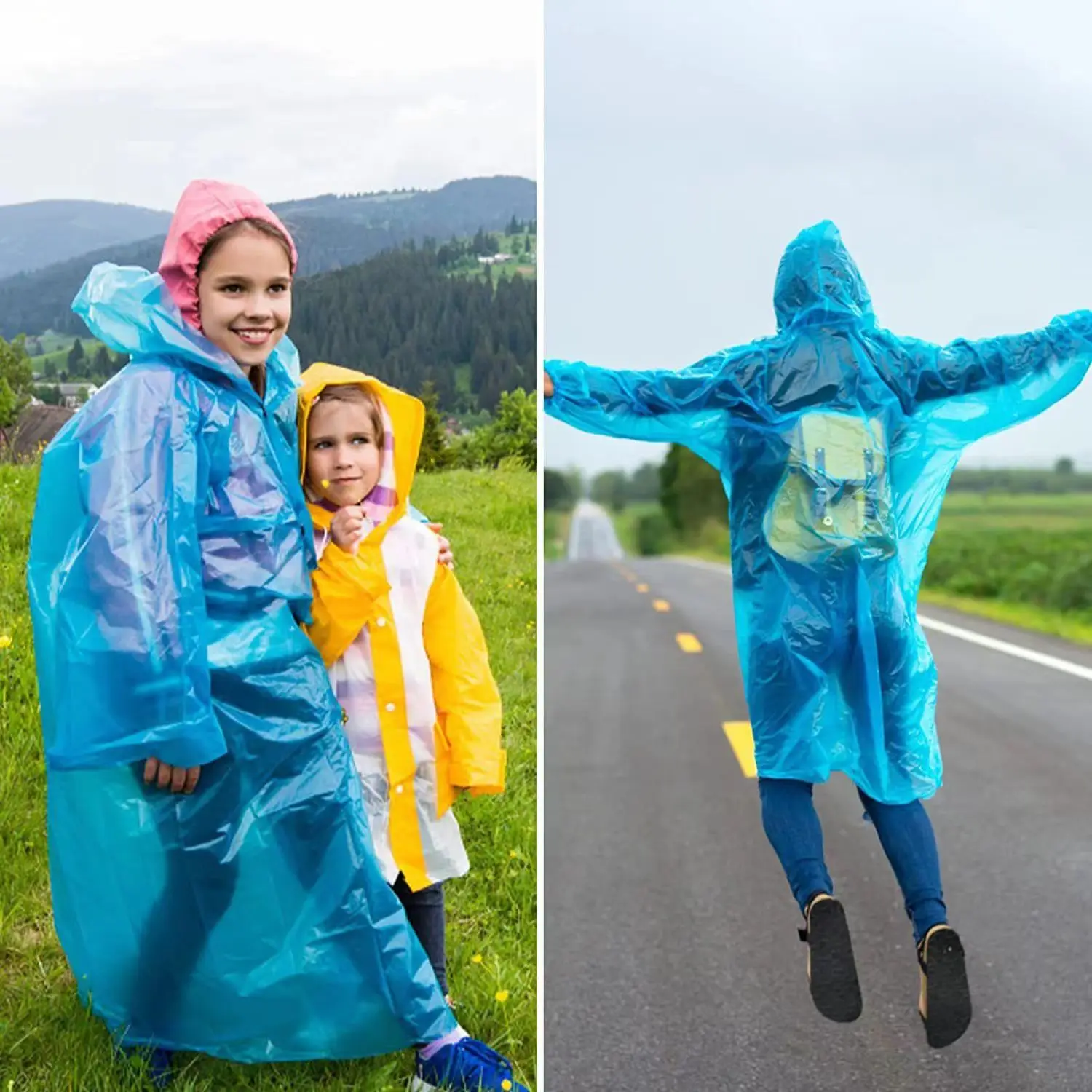 Portable Mini Raincoats Ball For Adults Kids Disposable Rain Ponchos Rainwear Cloak Rain Gear Keyring Ball Hook raincoat poncho