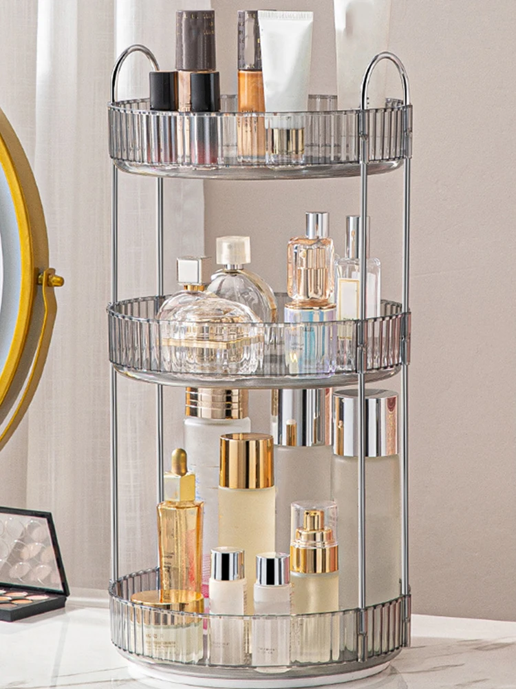 360 Rotating Makeup Organizer Large Capacity Multi-Layer Cosmetic Organizer Detachable Make Up Organizer Box Home Desktop Rack 3