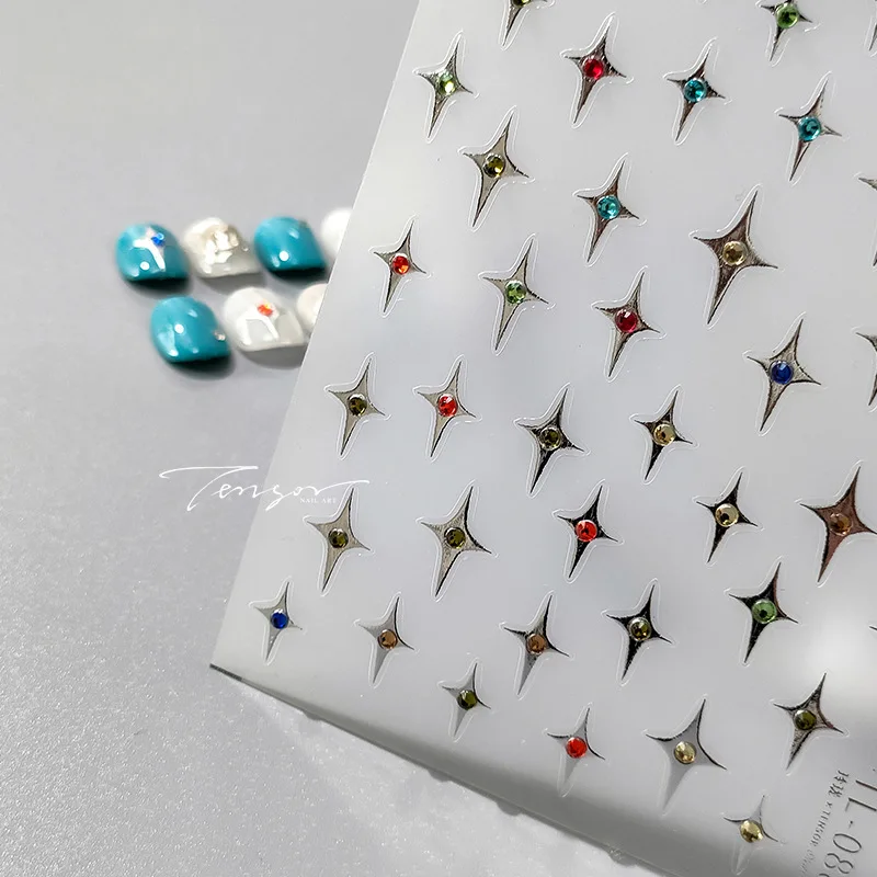 

[Meow.Sensei] Three-Dimensional Nail Stickers Ins Relief Adhesive Nail Sticker Exquisite Spot Drill Series TL-088