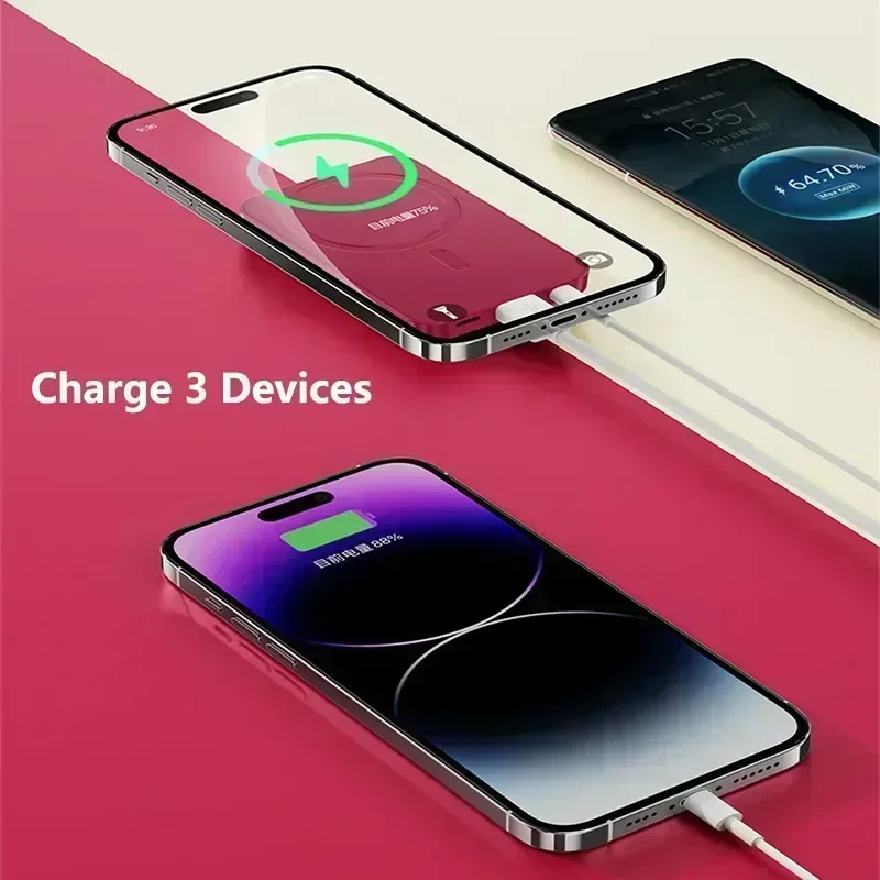 Magnetic Wireless Power Bank 100000mAh Super Fast Charge Portable External Batte