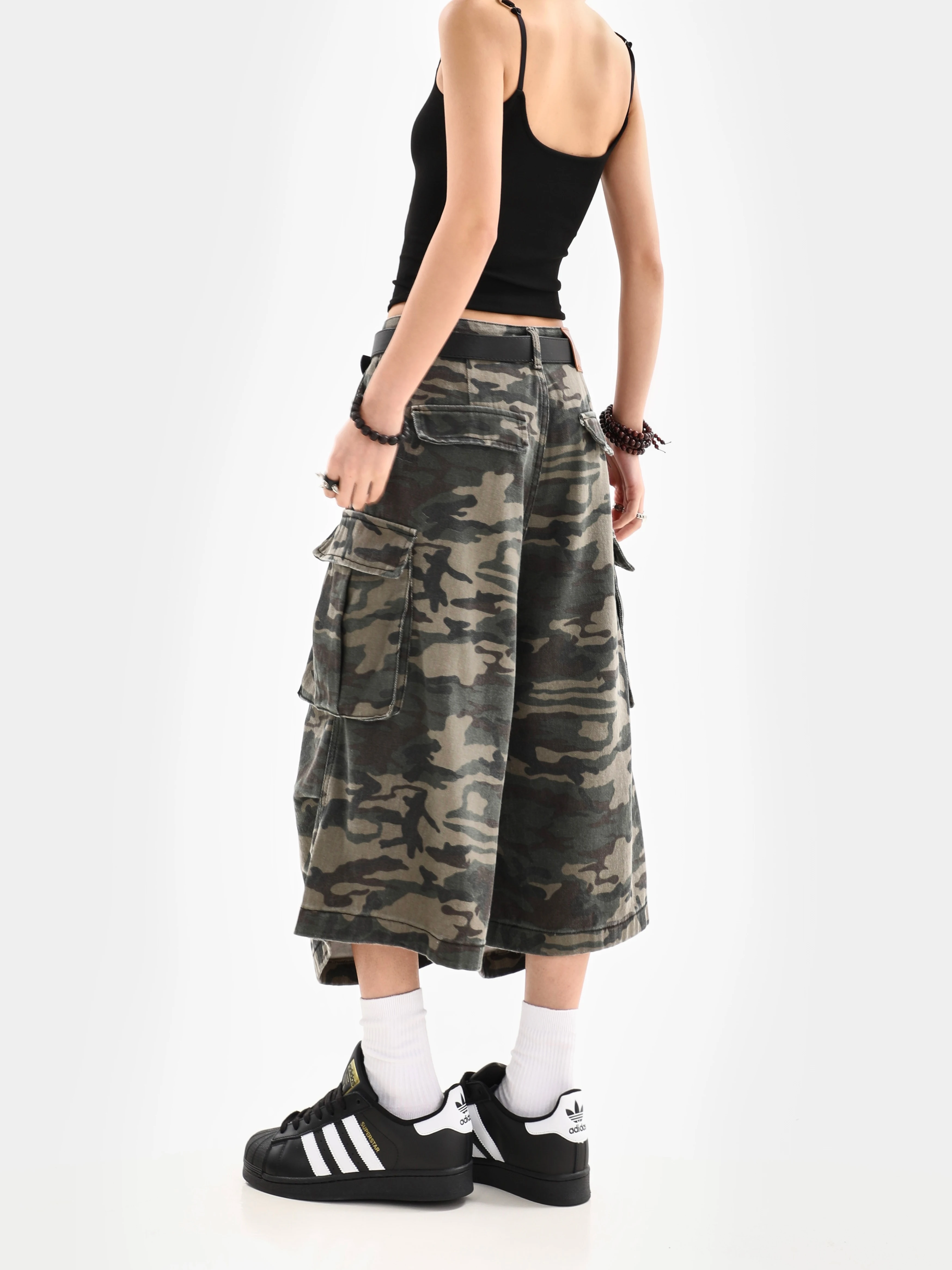 Summer Women's Camouflage Unisex Loose Capris Street Style Cargo - Main Image