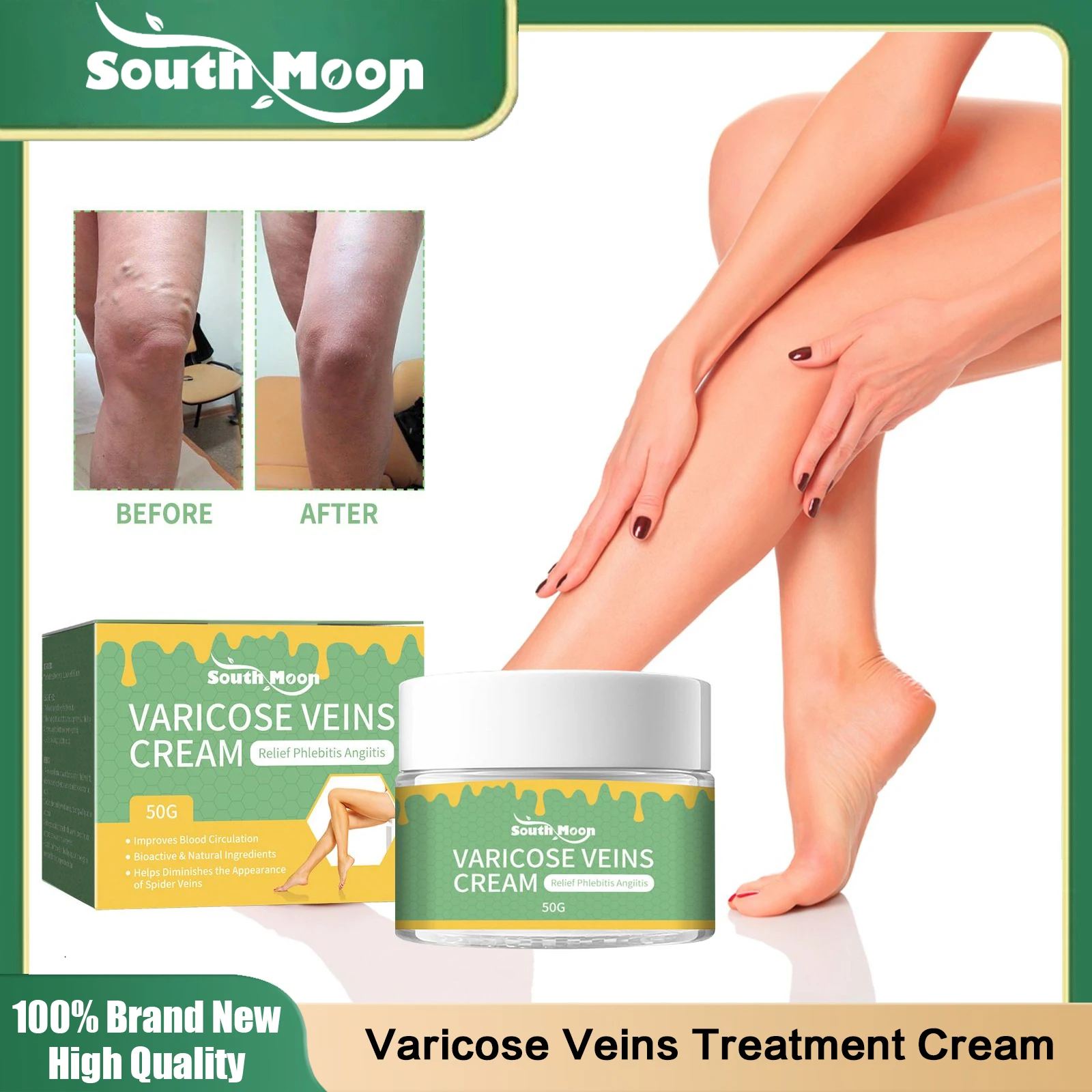 

Varicose Veins Treatment Cream Relieve Legs Bulge Pain Angiitis Removal Eliminate Earthworm Legs Spider Veins Relief Ointment
