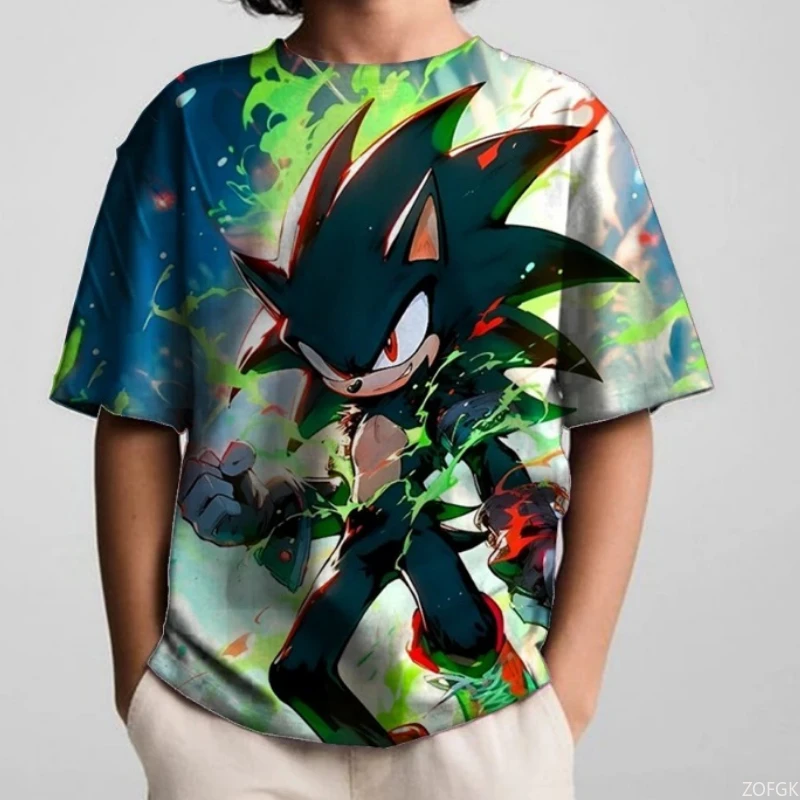 여름 소년 애니메이션 반팔 슈퍼 영웅 프린트 티셔츠 아동복 티셔츠