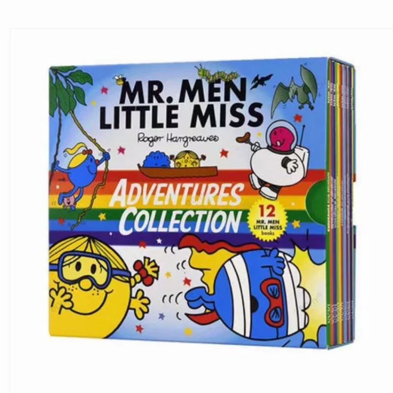 

12 Books Box Set Mr. Men & Little Miss Adventures Collection By Roger Hargreaves Kids Children Reading