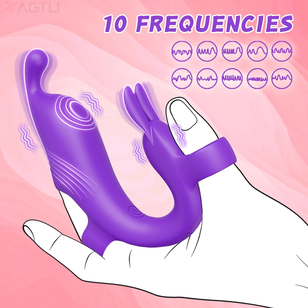 Rabbit Finger Vibrator for Women Vagina Nipples Vibrator Clitoris Stimulator Female Masturbator Interaction Sex Toy for Couples sex toys