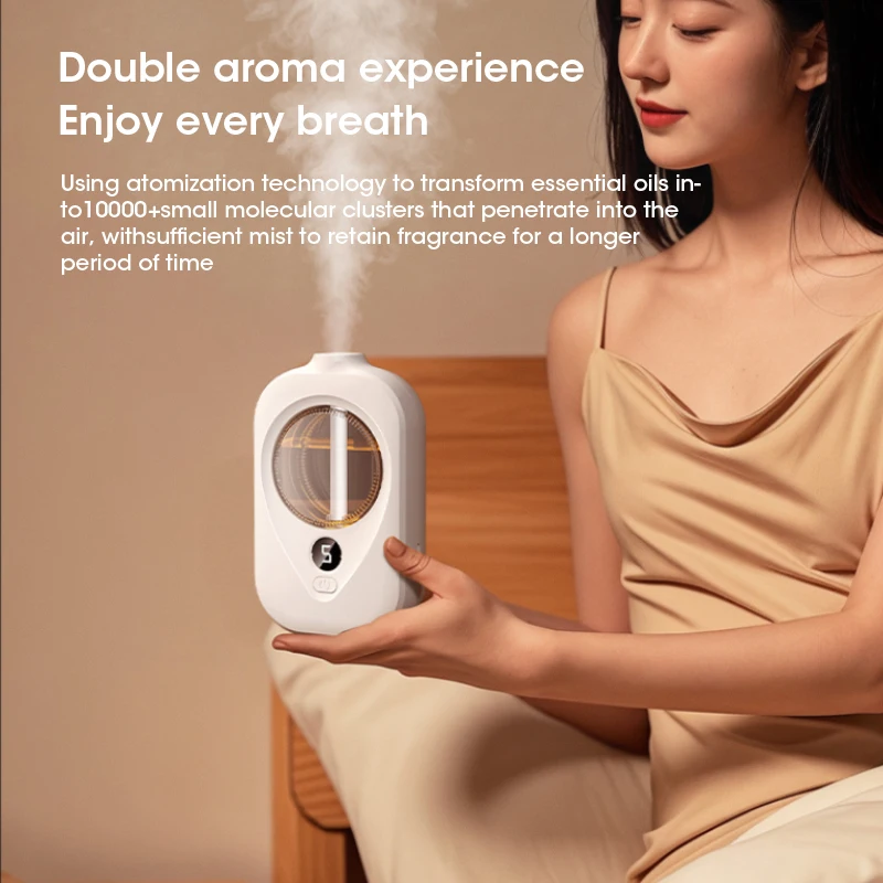 Smart Automatic Essential Oil Diffuser Wall Mounted Aromatherapy Humidifier with Air Deodorizer for Bathroom