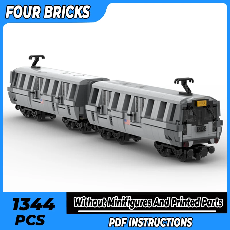 

Moc Building Bricks Train Model New York Underground Subway Technology Modular Blocks Gifts Toys For Children DIY Sets Assembly