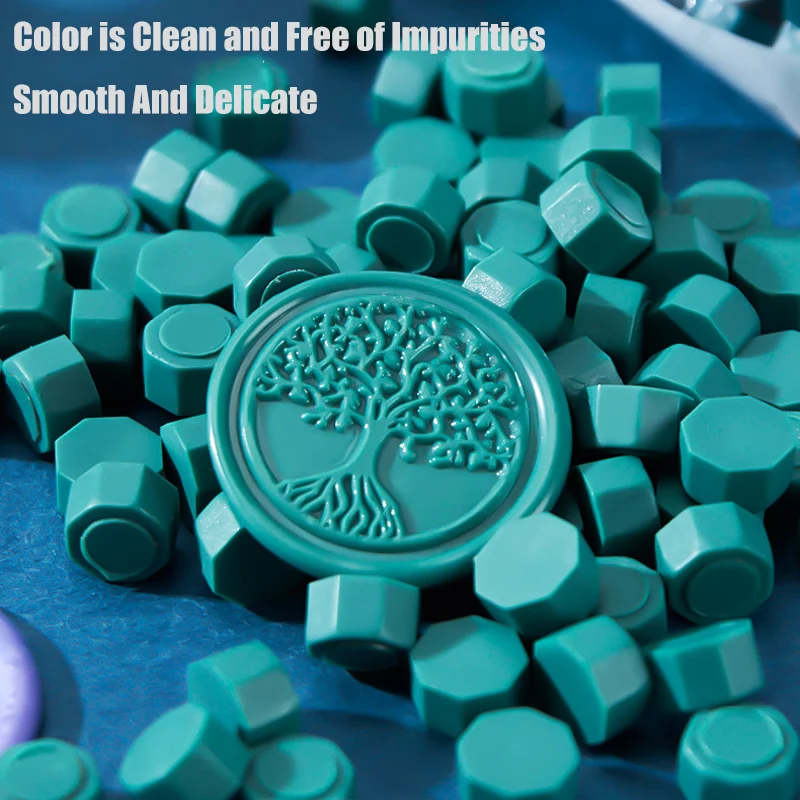 100pcs/Bag Sealing Wax Beads Colored Hexagon Wax Seal Beads For Envelope Stamp Sealing Birthday Wedding Card Decor Seal