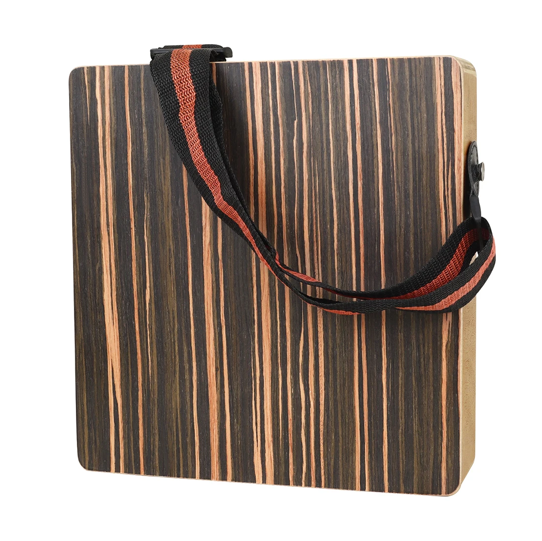 Hand Drums Portable Traveling Cajon Drum Compact Wooden Cajon Box Drum with Adjustable Strap Performance Music Instrument
