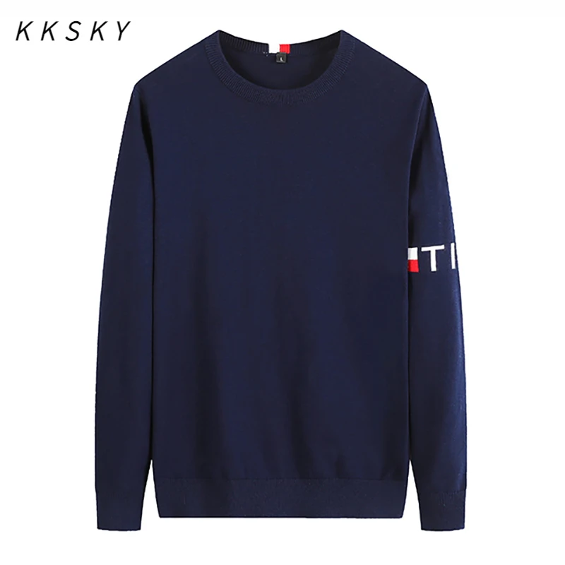 

KKSKY Winter Thick Men's Sweater Fashion Casual Warm Cotton Knitting Pullover Sweaters Male Clothes Oversize Pull Sweaters Homme