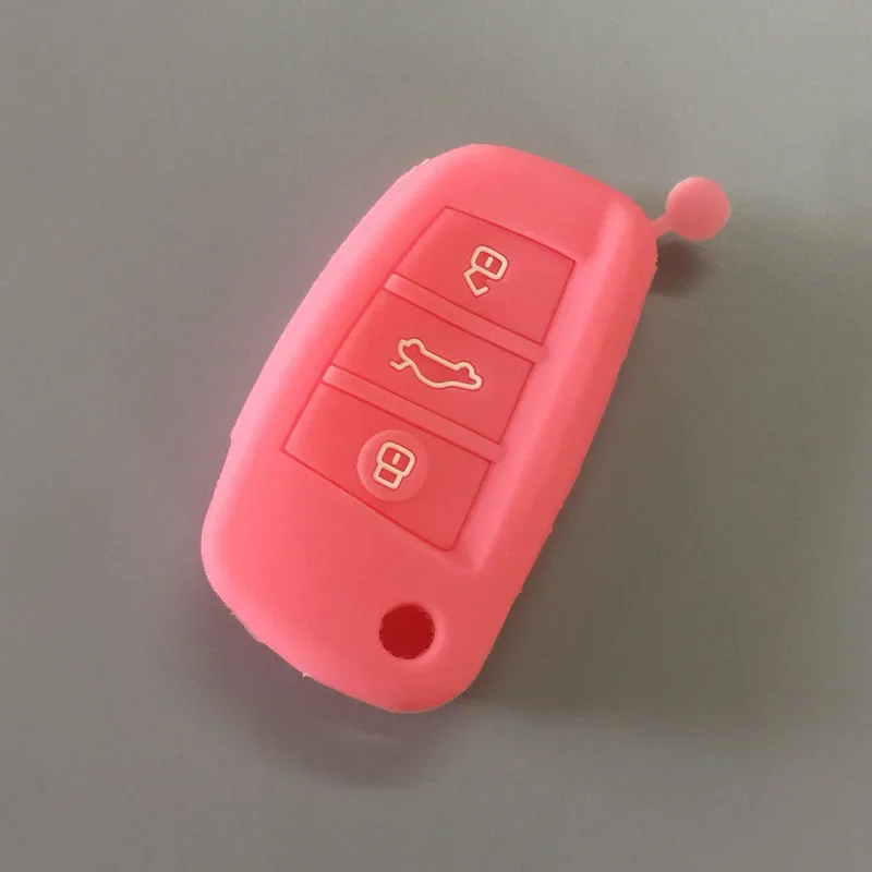 Silicone car case Holder Key Cover for Chery Tiggo 2 Tiggo 3X 3 5 Fulwin 2 Eastar 3 Button Key Case Keychain Accessories key case key case cover car key shell