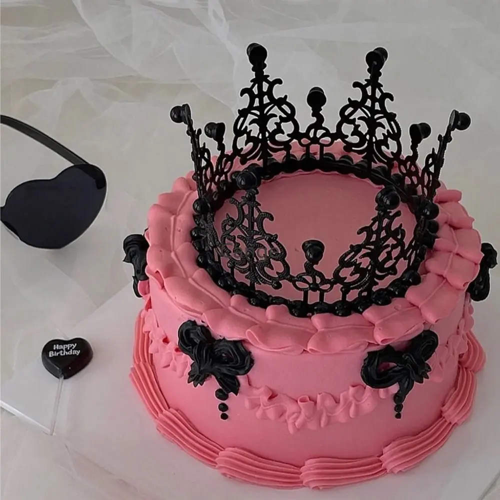 1 Stück Prinzessin Geburtstags feier Kuchen Topper dekorative Kinder Baby Krone Kuchen Dekoration elegante Gold Silber Farbe Kuchen Ornamente – Detail 7