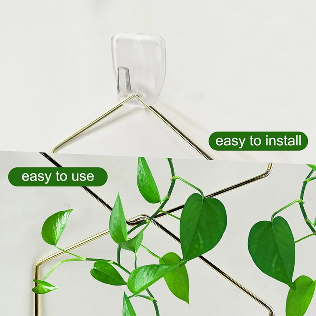 Trellis for Climbing Plants, Plant Climber Support with Connect-Hooks, for Ivy Flower, Garden Plant Wall Trellis,18pcs Hexagons