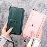 Women Long Wallet RFID Function Large Capacity Zipper Clutch Bag Phone Pocket Coin Pouch Card Holder PU Leather Money Purse 2