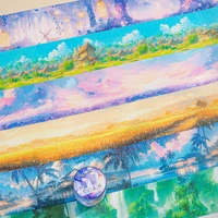 60mm*2m INS Landscape PET Tapes Junk Journal DIY Scrapbooking School Supplies Collage Deco Creativity Tapes Stationery Stickers 1