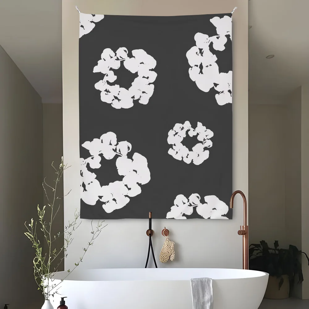 Luxury D-Denim T-Tears Tapestry Bedroom Living Bar Garden Outdoor Microfiber Festival Decoration Background Art Banner