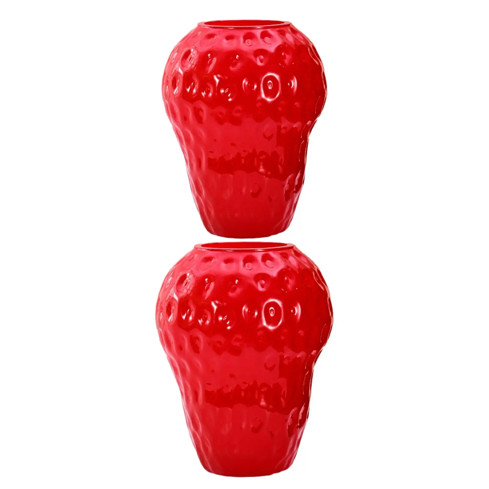 

Glass Strawberry Vases Ornament Tabletop Vase for Bedroom Office Living Room
