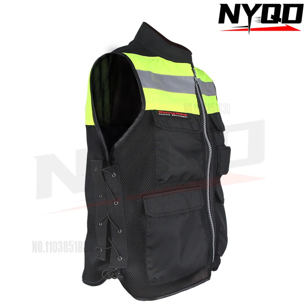 승마 Triber 오토바이 타기 의류 반사 조끼 안전 조끼 오토바이 여행 밤 형광 조끼 통기성 Ventila