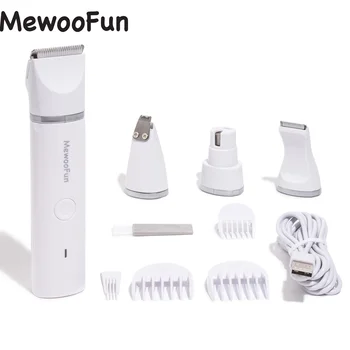 Mewoofun 반려동물 전기 헤어 트리머, 4 인 1 그루밍 클리퍼, 네일 그라인더, 전문 충전식 헤어 컷, 개 고양이