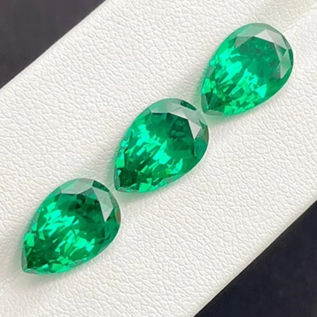 배 모양 실험실 재배 사파이어 루스 젬스톤 멀티컬러 2x310x14mm 반지, 쥬얼리 액세서리 제작, 선물용