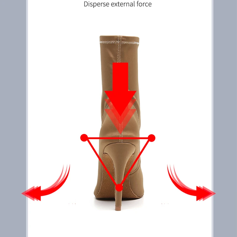 Ladies Lace Up Dance Boots for Girls Elastic Band Modern Jazz Dancing Shoes Woman Closed Toe High Heel Booties for Girls