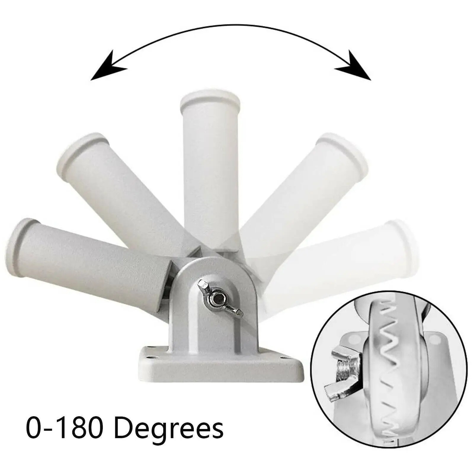 1 Inch Aluminum Alloy Wall Mount Flag Pole Bracket Display Flag in Pole Holder Base Stand Brackets
