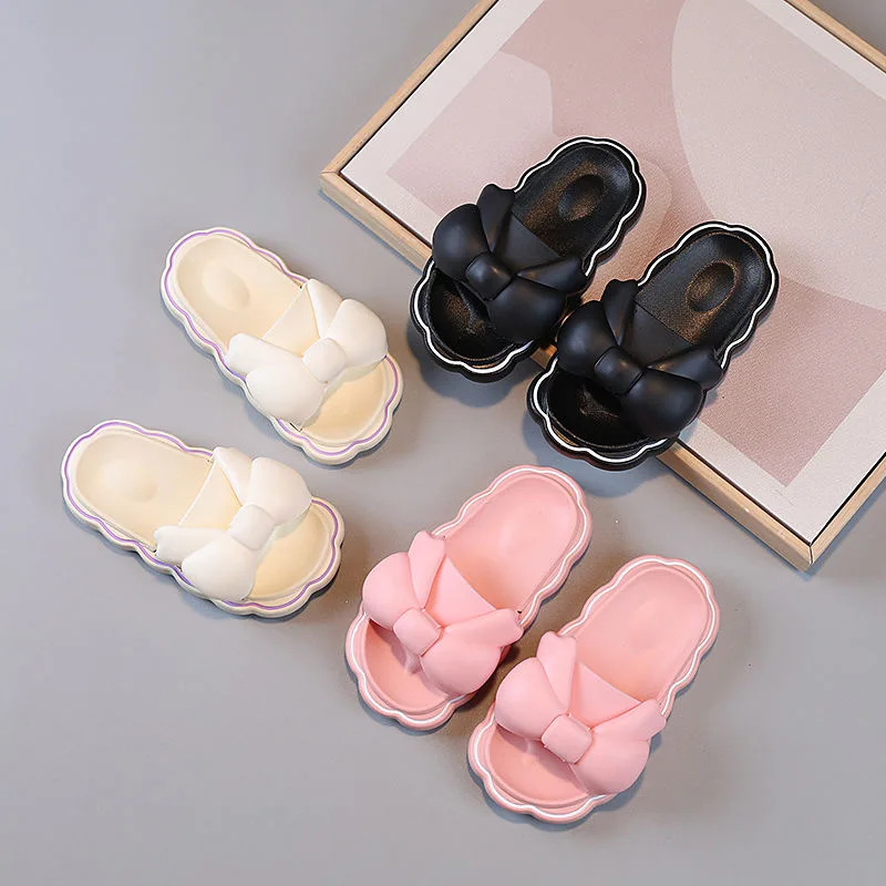 Children's slippers summer girls stepping on poop sense indoor bath anti-slip anti-odor cute girl baby parent-child cool slipper