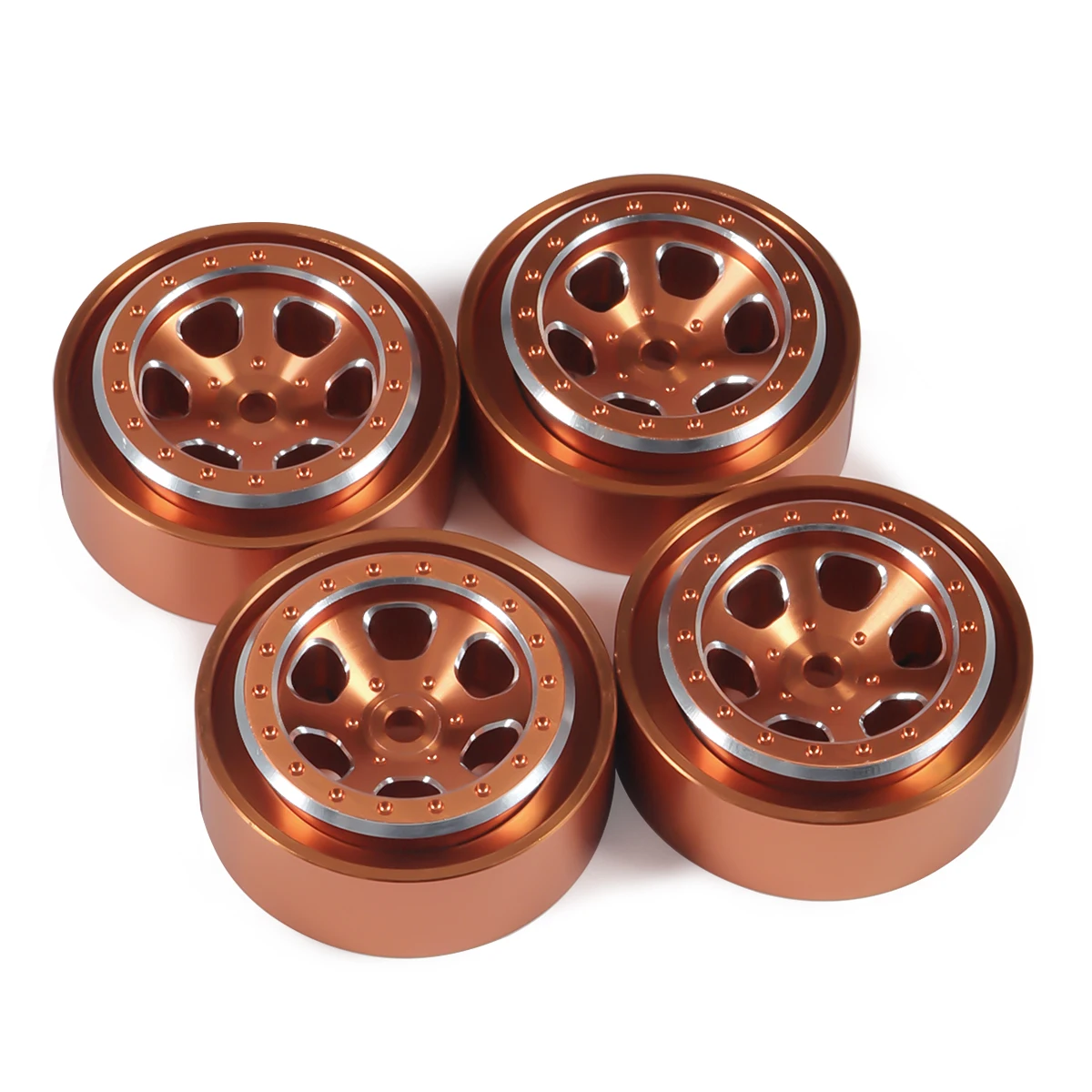 4 Pz Alluminio 1.0 Pro Beadlock Cerchioni Per 1/18 Trx4M Stock Pneumatici Rc Crawler Trx4-M Defender Bronco Scx24 Ax24 Fcx24 Aggiornamento