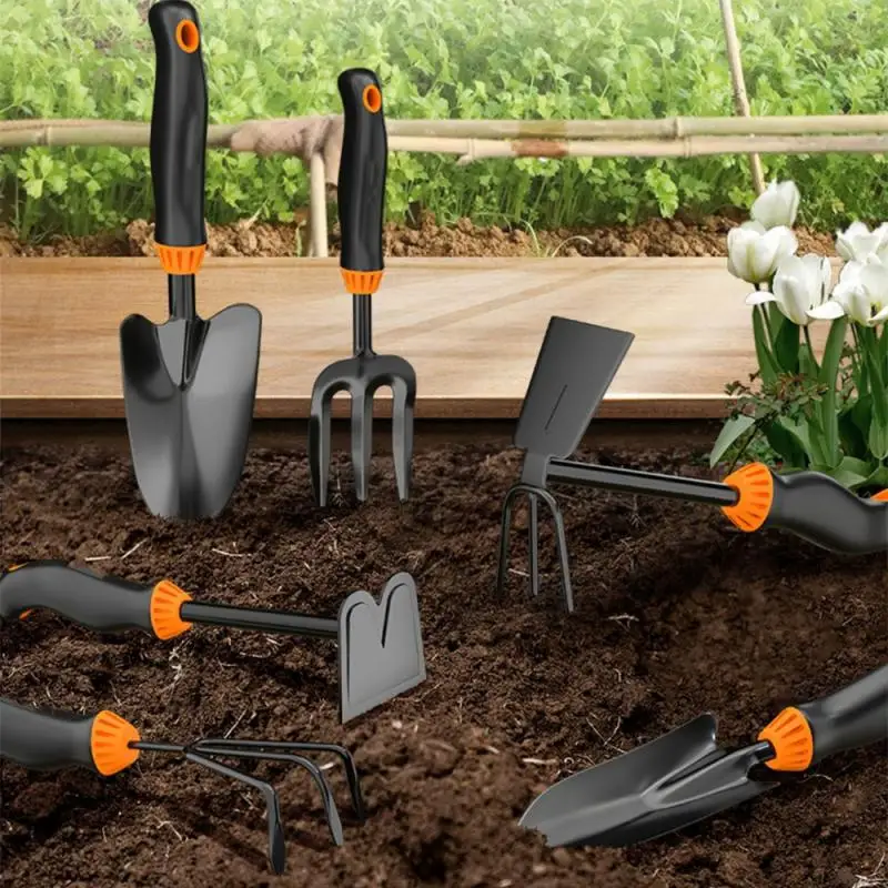 

Gardening Shovel Soft Comfortable Flowers Express With Black Rubber Handle Holes Design Soil Raising Gardening Supplies Portable