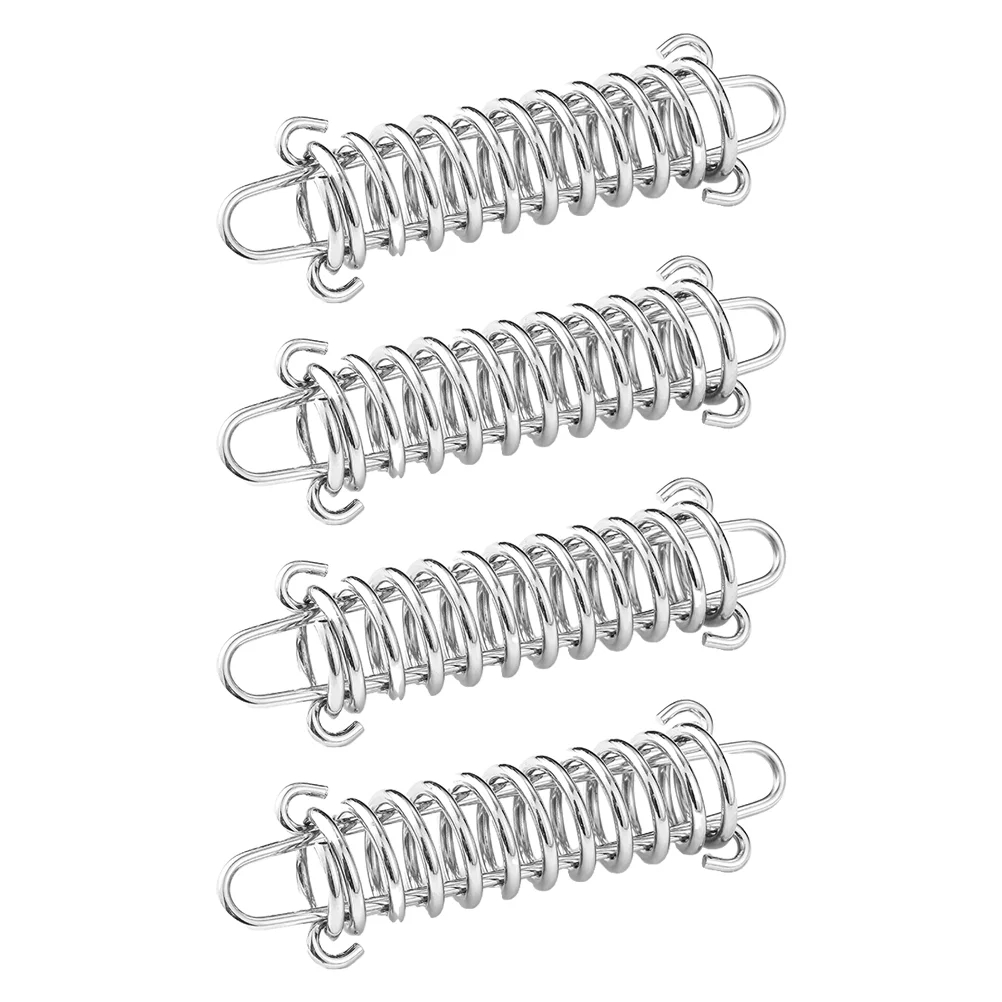 

4 Pcs Tent Spring Buckle Tents Professional Rope Tensioner Tightener Shade Accessories Portable Stainless Steel Convenient
