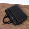Double Zipper Men Bags Genuine Leather Men Briefcase Bag Business Leather Laptop Bag Shoulder Fashion Office Male Handbag Large 3