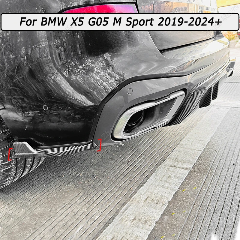 

Car Rear Bumper Diffuser Spoiler Splitter MP Style For BMW X5 G05 M Sport 2019-2024+ Gloss Black/Carbon Look ABS Body Kit Tuning
