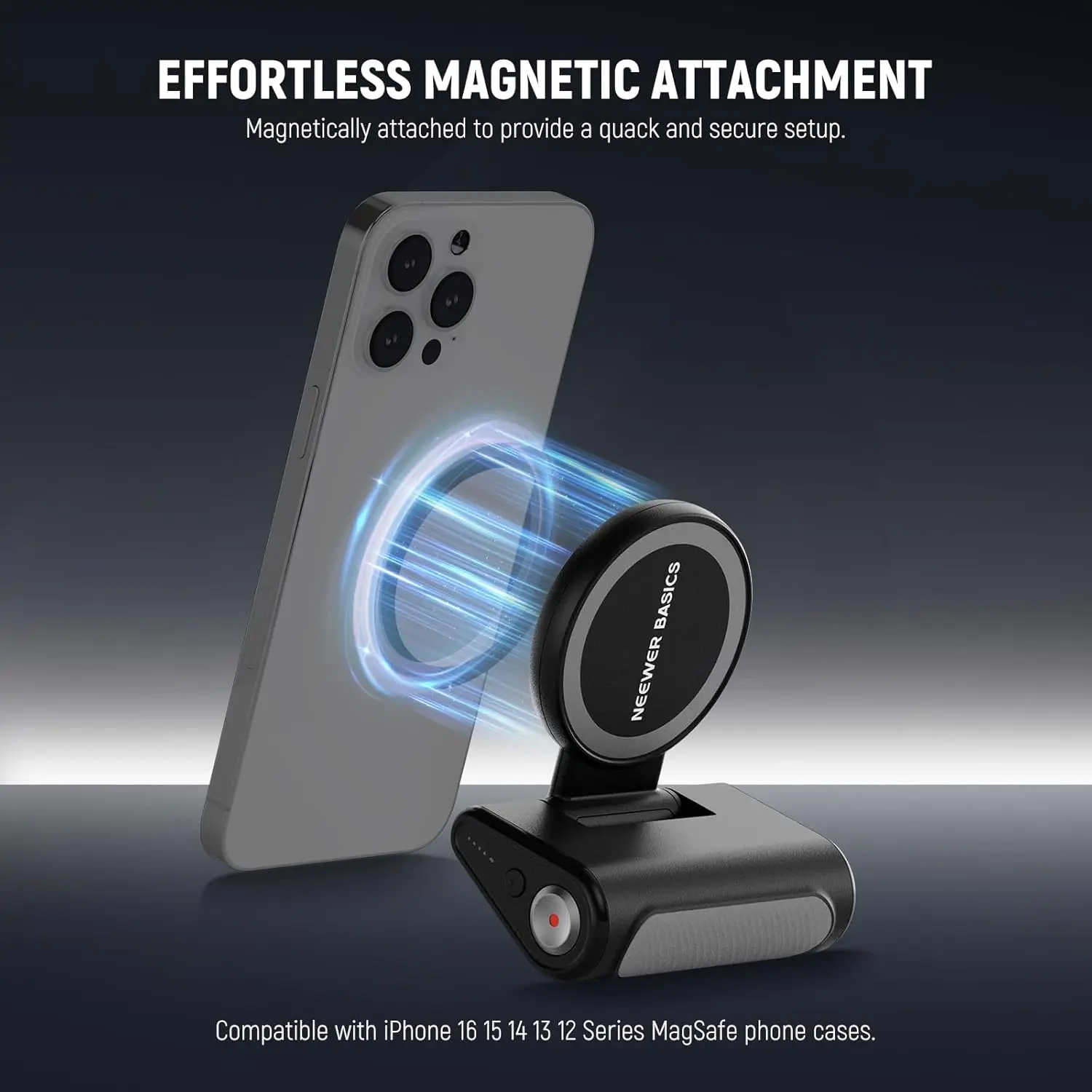 Basics Magnetic Phone Camera Grip Handle Compatible with MagSafe iPhone, 18W Mag