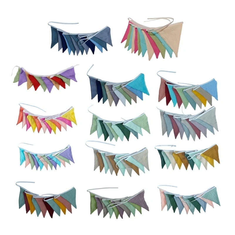 

Stylish Cotton Decorative Flags Trendy Cotton Bunting Flags Newborn Photo 69HE