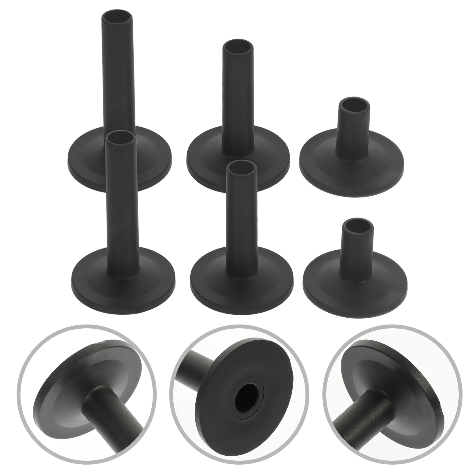 

12 Pcs Drum Kit Cymbal Support Sleeves with Base Percussion for Kits Plastic Stands Supplies
