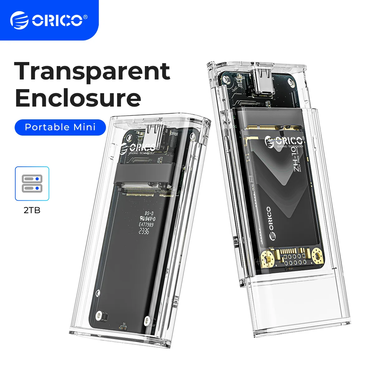 Orico-transparenter externer adapter mini msata ssd gehäuse für usb 3. 0 gen1 5gbps für samsung ngff ssd samsung