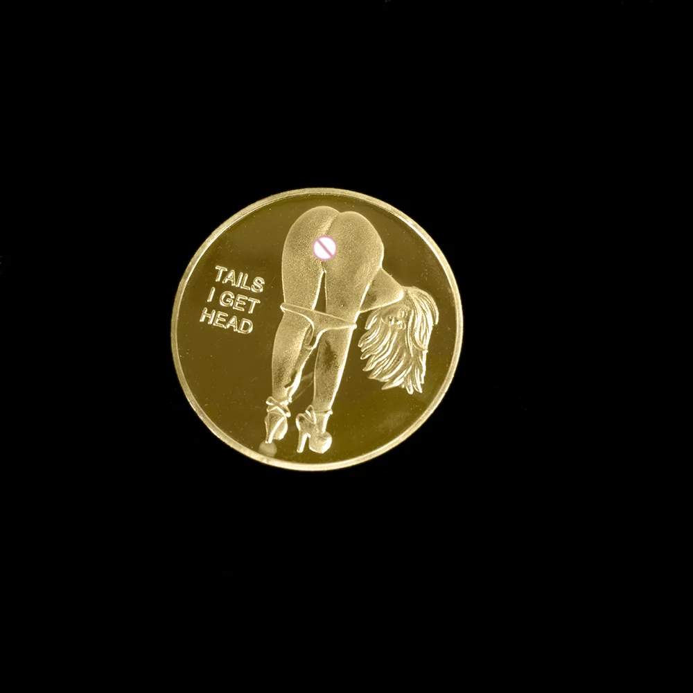 Commemorative Coin 1PC Sexy Girl Coins Lucky Girl Gold