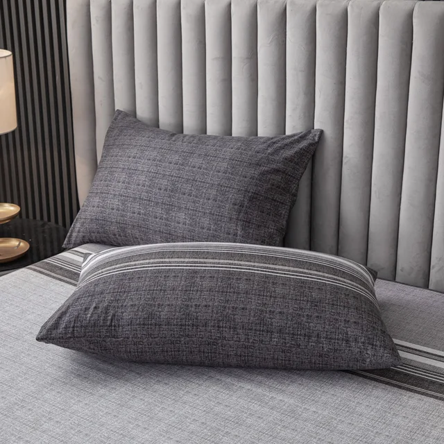 Ensemble de draps et taies d'oreiller 100% Polyester, 3 pièces, imprimé, bande élastique autour du matelas, housse de lit King Size 4