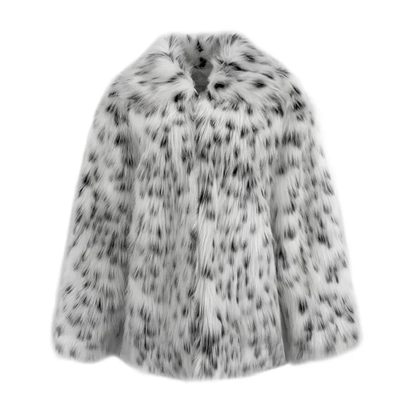 2022 Autumn And Winter New Black And White Spotted Leopard