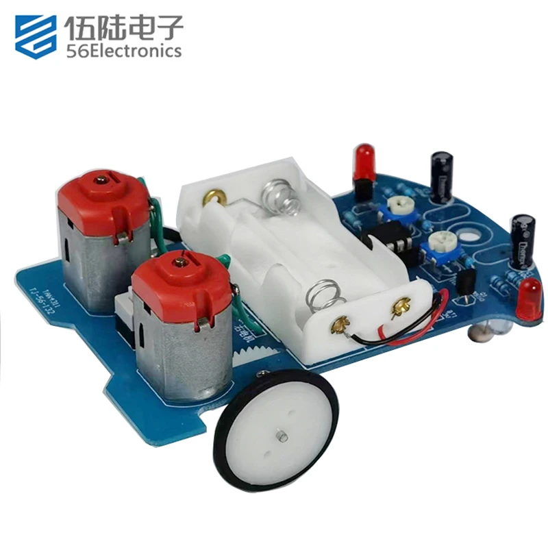 Electronic Kit D2-5 Smart Car Project Kits Line Following Robot Soldering Learning Electronics Kit for School Experiment