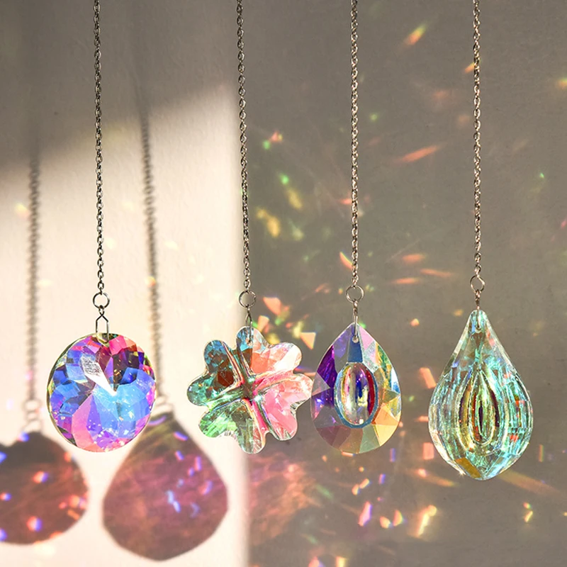 Butterfly Wind Chime Crystal Suncatcher Diamond Hanging Pendants Creative Sun Catcher Chaser Ornament Home Window Garden Decor
