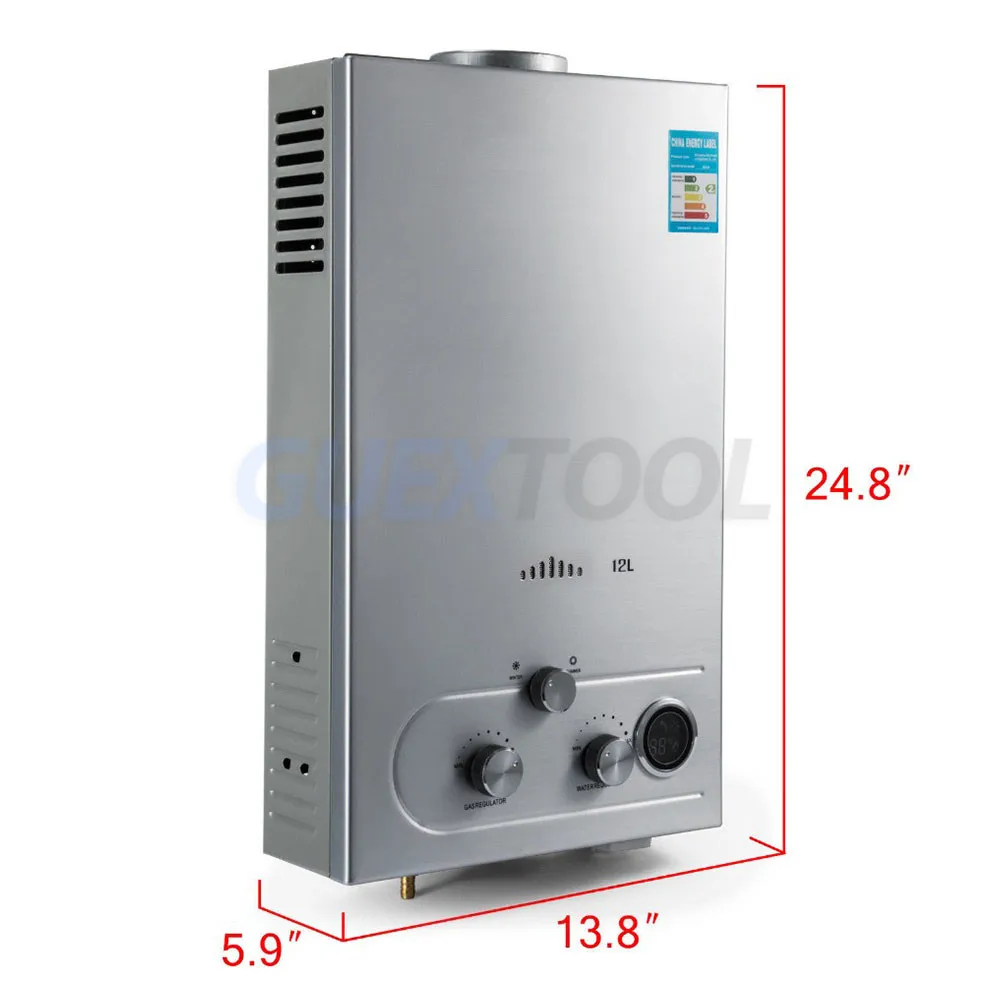 Chauffe-eau domestique au gaz naturel désinfecté, 8l, 10l, 12l, thermostat,  méthane