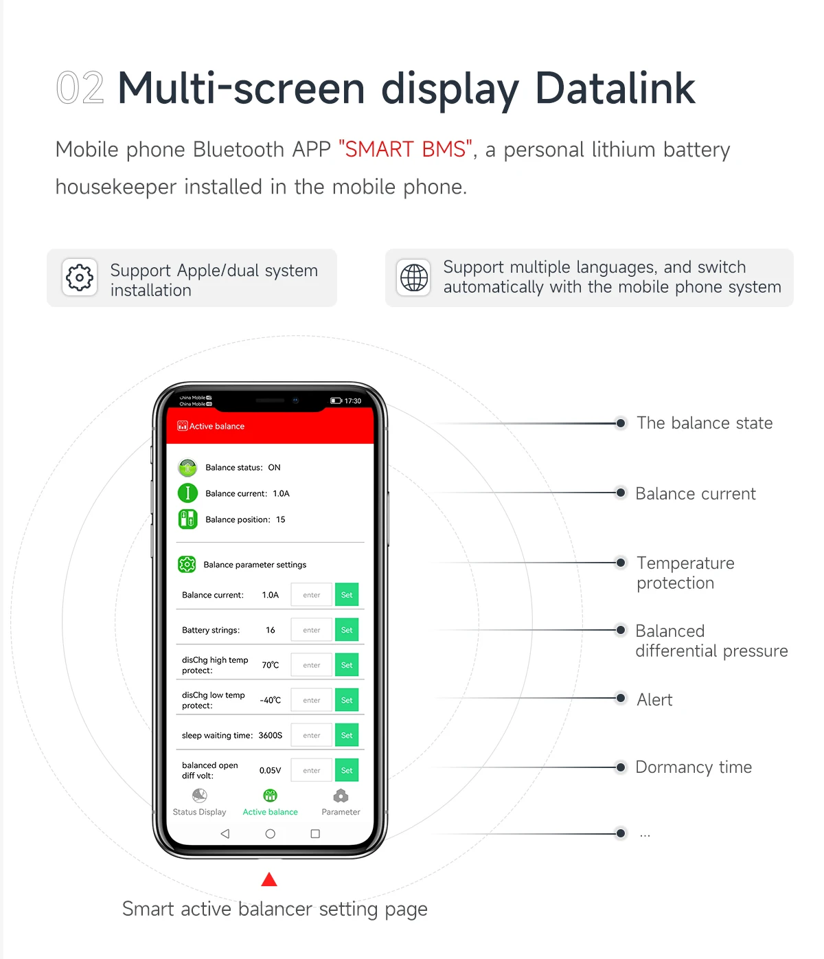 DALY Smart Active Balancer Lifepo41A for LIfepo4 4S 8S Bluetooth connectivity